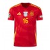 Maillot de foot Espagne Rodri Hernandez #16 Domicile vêtements Europe 2024 Manches Courtes